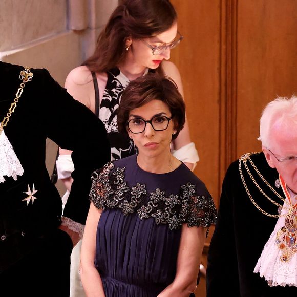 Rachida Dati, Ministre de la Culture lors d’un banquet d’état à Guildhall, Londres le 9 juillet 2025. Le couple présidentiel français est en voyage officiel au Royaume Uni pour trois jours.

© Dominique Jacovides / Bestimage