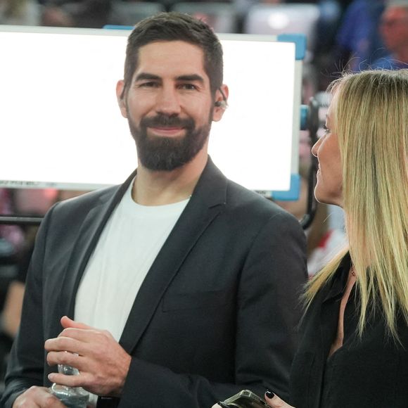 Mary Patrux et Nikola Karabatic lors du Championnat du monde masculin 2025 de l'IHF, demi-finale de handball entre la France et la Croatie le 30 janvier 2025 à l'Arena Zagreb à Zagreb, Croatie. 

Photo par Laurent Lairys/ABACAPRESS.COM