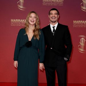 Virginie Efira et Niels Schneider au photocall lors de la deuxième journée de la 22ème édition du Festival International du Film de Marrakech, Maroc, le 29 novembre 2025. © Dominique Jacovides/Bestimage