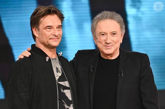 Exclusif - David Hallyday et Michel Drucker - Enregistrement de l'émission "Vivement Dimanche", présentée par M.Drucker et diffusée le 27 octobre sur France 3
© Guillaume Gaffiot / Bestimage