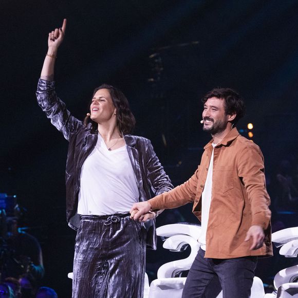Exclusif - Laure Manaudou et Jérémy Frérot - Enregistrement de l'émission "La Chanson secrète 11" à Paris, diffusée le 24 juin sur TF1. Le 18 janvier 2022
© Cyril Moreau / Bestimage