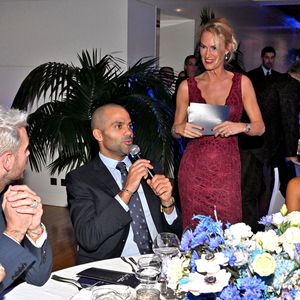 Exclusif - Matt Pokora, Tony Parker, Marlène Harnois, médaillée olympique en taekwondo, et Clémence Botino au gala annuel de la Fondation Elina Svitolina au Yacht Club de Monaco, le 2 décembre 2022. © Bruno Bebert / Bestimage