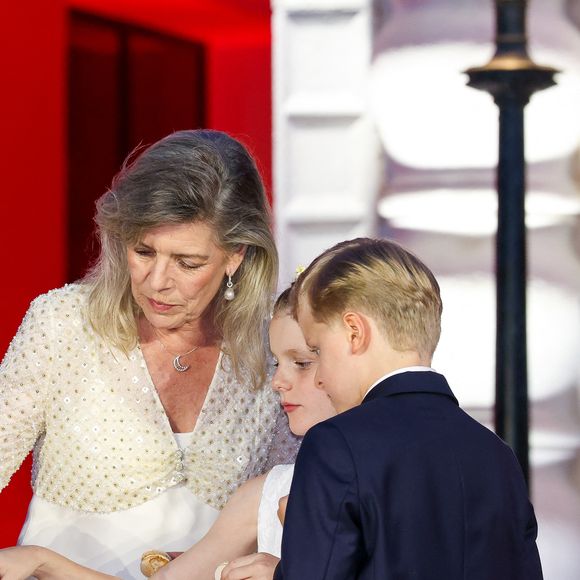 Princesse Gabriella de Monaco, Princesse Charlène de Monaco, Prince Jacques de Monaco, Caroline de Hanovre le 19 juillet 2025 ©Claudia Albuquerque / Bestimage