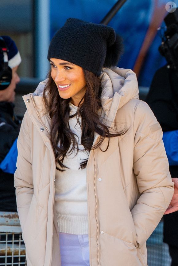 Meghan Markle, duchesse de Sussex, en visite au camp d'entraînement des athlètes des Invictus Games 2024 à Whistler en Colombie Britannique, le 14 février 2024. Backgrid USA / Bestimage