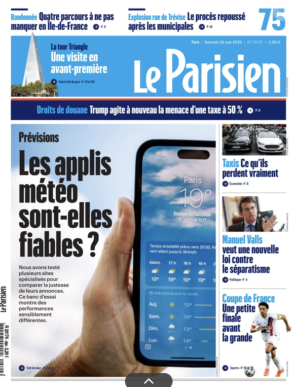 "Le Parisien" du 24 mai 2025
