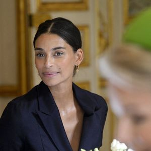 L'animatrice de télévision belge Tatiana Silva lors déjeuner de travail avec les acteurs français et belges de l'industrie créative et culturelle à l'Hôtel de Ville de Paris, France, le 15 octobre 2024, le deuxième jour de la visite officielle du couple royal belge en France. © Didier Lebrun/Pool/Photonews/Bestimage
