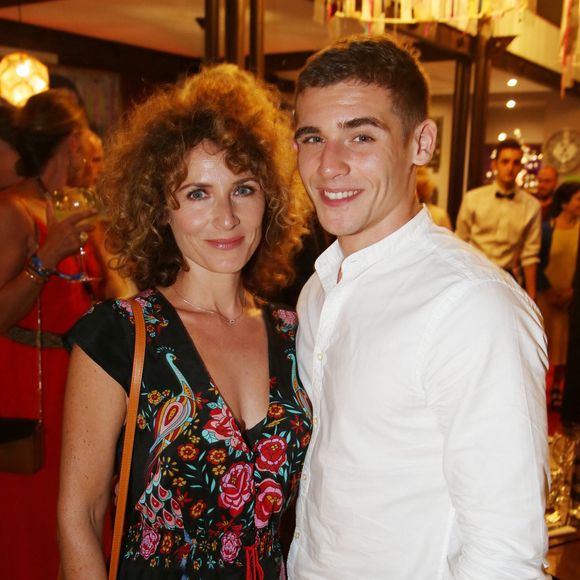 Exclusif – Elsa Lunghini et son fils Luigi Kroner à la soirée d'ouverture du 11e Festival du film d'Angoulême, le 21 août 2018. Photo : Jérôme Domine/ABACAPRESS.COM