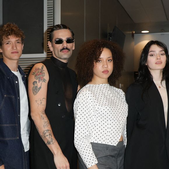 Exclusif - Pierre Garnier, Aliocha Schneider, Lucky Love, Yoa, Solann, Styleto lors de la conférence de presse à l'occasion des quarante ans des Victoires de la Musique dans les locaux de France Télévisions le 13 janvier 2025 en présence des révélations masculines et féminines de l'année.

 La Cérémonie des 40èmes Victoires de la Musique se tiendra en direct de la Seine Musicale vendredi 14 février 2025. Elle sera diffusée sur France 2 et France Inter à partir de 21h10 et présentée par L.Salamé et C.Féraud.

© Coadic Guirec / Bestimage