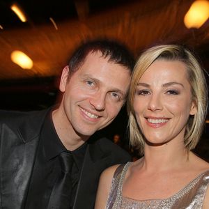 Thomas Hugues et Laurence Ferrari lors de la 32ème cérémonie des César qui s'est tenue au Théâtre du Chatelet à Paris, France, le 24 février 2007. Photo par Guignebourg-Nebinger/ABACAPRESS.COM