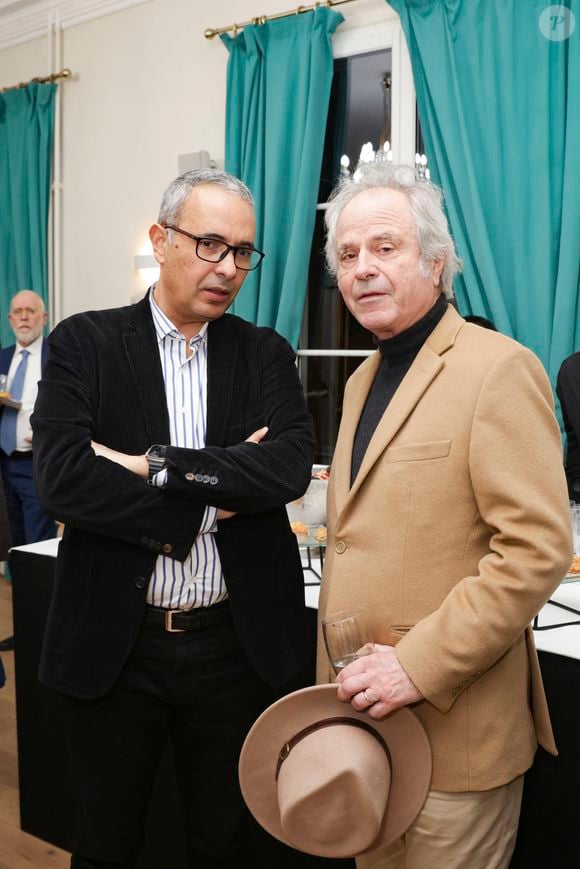 Exclusif - Kamel Daoud, Franz-Olivier Giesbert - Dîner de la Revue des Deux Mondes à Paris à la Maison de l'Amérique Latine à Paris le 18 décembre 2024. Jack Tribeca / Bestimage