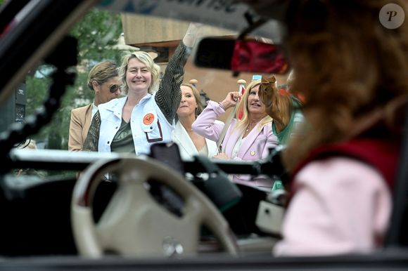 Le prince Albert II de Monaco a donné le départ de la 34eme édition du Rallye des Gazelles, depuis le chapiteau de Fonvieille à Monaco, en compagnie de Dominique Serra, la fondatrice et présidente du Rallye, de la marraine de coeur, Luana Belmondo, Nadia Fettah Alaoui, la ministre de l'Economie et des Finances du Royaume du Maroc, du président du Conseil National Monégasque, Thomas Brezzo, et des personnalités du gouvernement. © Bruno Bebert / Bestimage