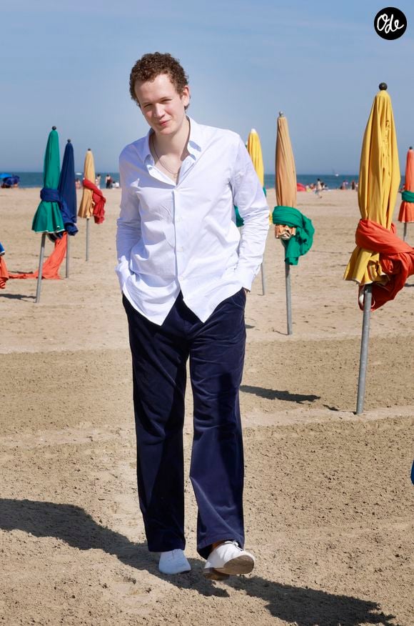 Noé Boon - Photocall de la série "Icon of French Cinema" sur la plage de Deauville lors du 49ème Festival du Cinema Americain de Deauville, France, le 3 septembre 2023. © Christophe Aubert/Bestimage