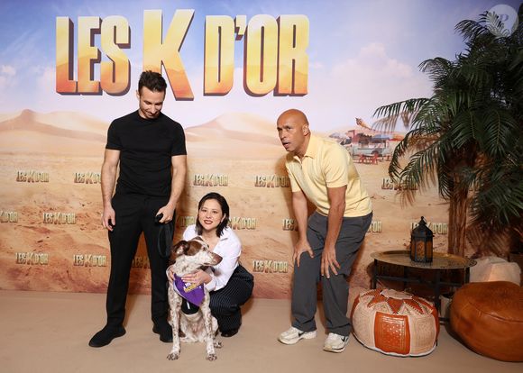 Jérémy Ferrari, Laura Felpin et Eric Judor - Avant-première du film "Les K D'Or" au Grand Rex à Paris le 2 mars 2026. © Denis Guignebourg/Bestimage