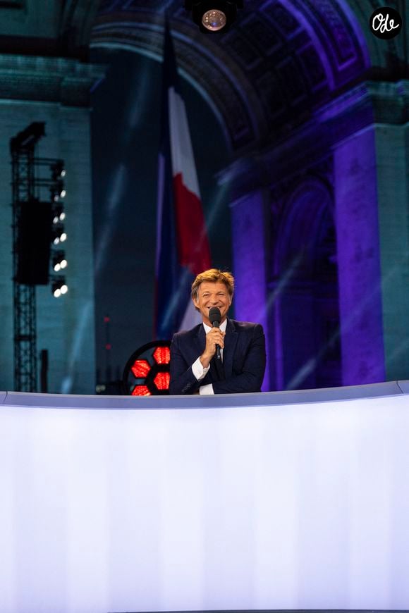 Exclusif - Laurent Delahousse - Personnalités sur le plateau de l'émission "Paris 2024 : merci! La grande soirée événement" sur les Champs-Elysées à Paris, à l'occasion des Jeux Olympiques et Paralympiques Paris 2024, diffusée en direct sur France 2, le 14 septembre 2024
© Perusseau-Ramsamy / Bestimage