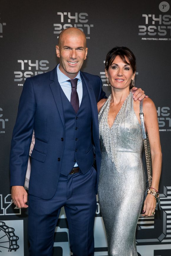 Zinedine Zidane et sa femme Véronique - Les célébrités arrivent à la cérémonie des Trophées Fifa 2018 au Royal Festival Hall à Londres, Royaume Uni, le 25 septembre 2018. © Cyril Moreau/Bestimage