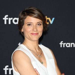 Mélanie Taravant au photocall pour la conférence de presse de rentrée de France TV à la Grande Halle de la Villette à Paris, France, le 11 juillet 2023. © Coadic Guirec/Bestimage