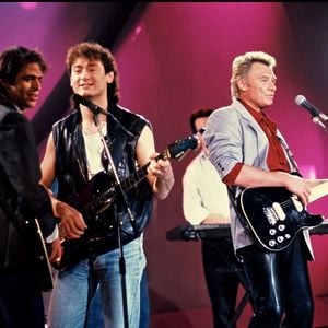 Archive - Jean-Jacques Goldman, Michael Jones et Johnny Hallyday