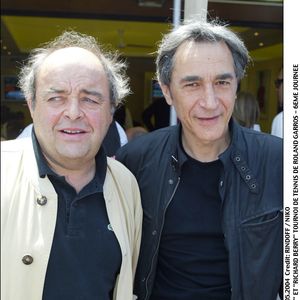 Jacques Villeret et Richard Berry en 2004 à Roland Garros. © Bestimage