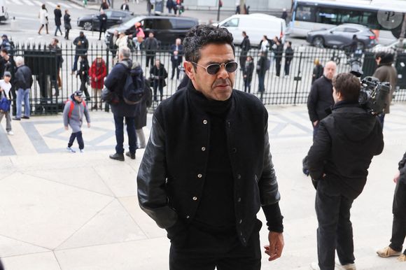 Jamel Debbouze - Arrivées à la cérémonie religieuse en hommage à Rolland Courbis dans l'église de la Madeleine à Paris, France, le 14 janvier 2026. © Jacovides-Moreau/Bestimage
