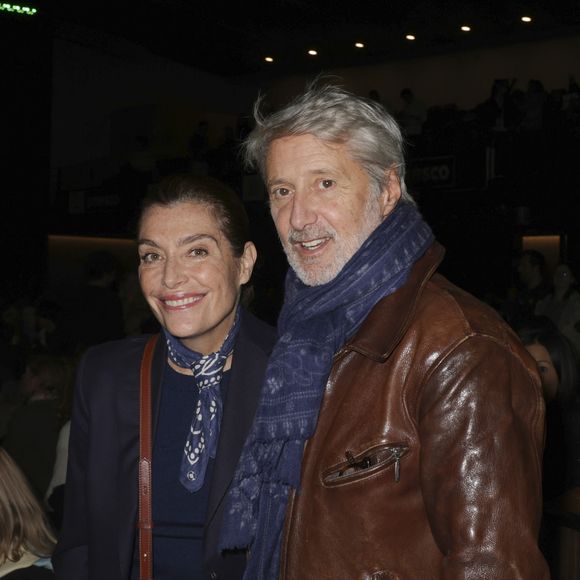 Exclusif - Daphné Roulier, Antoine de Caunes, lors de l’intervention de J.Goodall au siège de l’UNESCO à Paris, France, le 19 octobre 2024. © Jack Tribeca/Bestimage