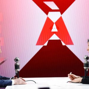 Geoffroy Roux de Bezieux est interviewé par Apolline de Malherbe sur RMC/BFMTV à Paris, France, le 31 mars 2023. Photo par Alain Apaydin/ABACAPRESS.COM