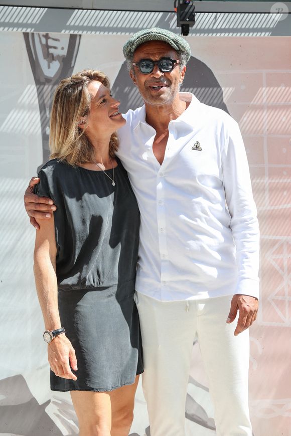 Amelie Mauresmo, Yannick Noah assistent à l'inauguration de la fresque de Yannick Noah à Roland-Garros 2023 le 28 mai 2023 à Paris, France. Photo by Nasser Berzane/ABACAPRESS.COM