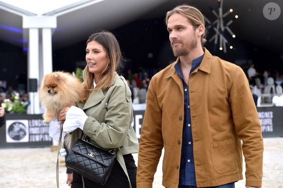 Camille Cerf et son compagnon Théo Fleury au "Longines Paris Eiffel Jumping" au Champ de Mars à Paris.

Photo : Perusseau / Gorassini / Tribeca / Bestimage
