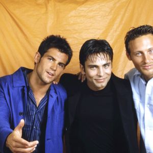 Archives - Allan Theo, Adel Kachermi, Filip Nikolic et Frank Delay du groupe "2Be3" (Boy's band)
© Cédric Perrin / Bestimage