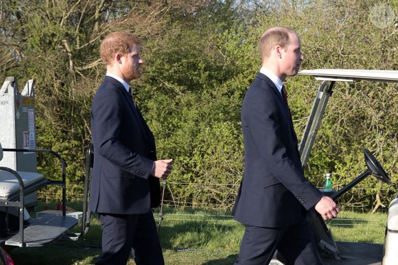 Le prince William et le Prince Harry lors des commémorations des 100 ans de la bataille de Vimy, le 9 avril 2017. @Cyril Moreau / Bestimage