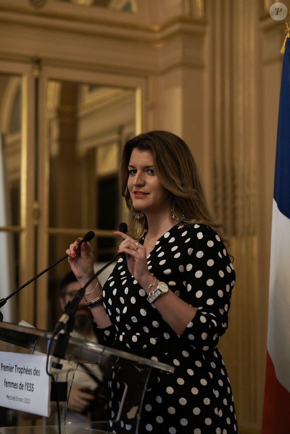 Marlène Schiappa a remis le 8 mars 2023 les premiers Trophées des Femmes de l'ESS, pour célébrer les femmes dirigeantes des organisations de l'Économie sociale et solidaire, et promouvoir la parité dans les instances de gouvernance des organisations de l'ESS. Photo par Pauline Gauer/ABACAPRESS.COM