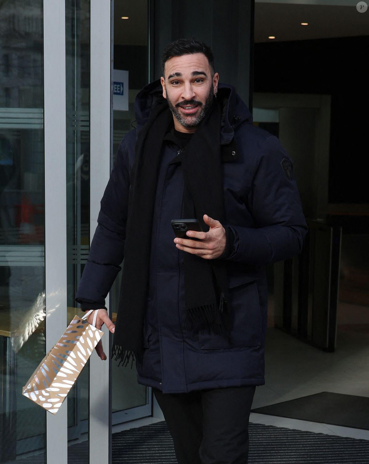 Photo : Exclusif - Adil Rami à la sortie des studios de RTL à Neuilly ...