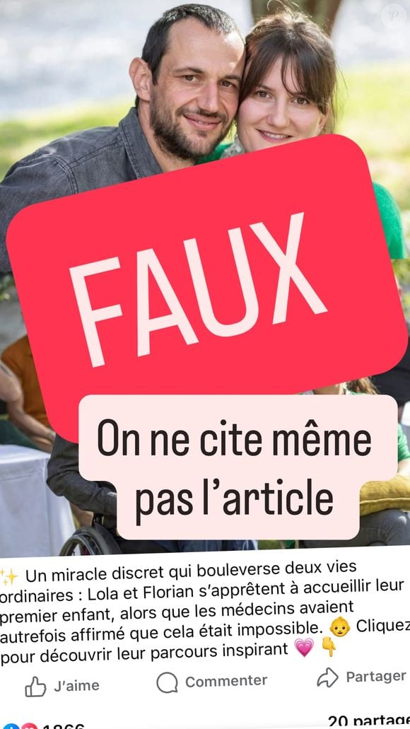 Florian et Lola (L'amour est dans le pré) démentent la rumeur concernant l'arrivée de leur premier enfant - 25/10/2025 © Instagram