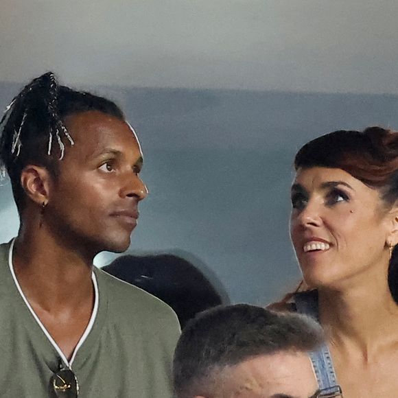 Zaz - People dans les tribunes lord du match d'ouverture de la Coupe du Monde de Rugby France 2023 avant le match de la Poule A entre la France et la Nouvelle-Zélande au Stade de France à Saint-Denis le 8 septembre 2023.  © Dominique Jacovides/Bestimage