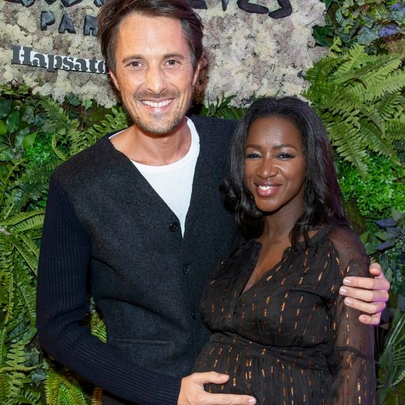 Vincent Cerutti et Hapsatou Sy (enceinte de son deuxième enfant) - Inauguration du Concept Store Maison 123 Paris et HapsatouSy rue de la Chaussée d'Antin dans le 9ème arrondissement de Paris, France, le 19 septembre 2019. Pierre Perusseau/Bestimage