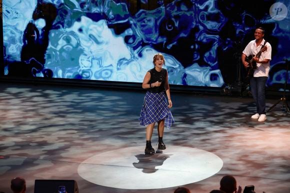 Exclusif -  Zaz lors de l'enregistrement de l’émission La Grande Fête de Carcassonne, diffusée le samedi 6 septembre à 21.10 sur France 2, dans la Cité Médiévale de Carcassonne, France, le 24 juin 2025. © Jack Tribeca/Bestimage