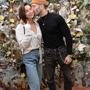 Jade Leboeuf (la fille de l’ex-footballeur F. Leboeuf) et son mari Stéphane Rodrigues - Présentation de la liqueur St-Germain à Paris le 23 janvier 2020. © Veeren/Bestimage #
