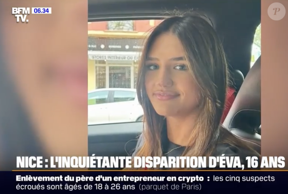 Eva est saine et sauve 
Eva Riverain disparue le 1er mai 2025 à Nice. Capture d'écran BFMTV