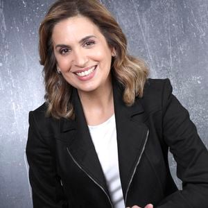 Exclusif - Sonia Mabrouk pose lors de l'enregistrement de l'émission "Chez Jordan de Luxe" à Paris le 16 octobre 2024. © Cédric Perrin/Bestimage