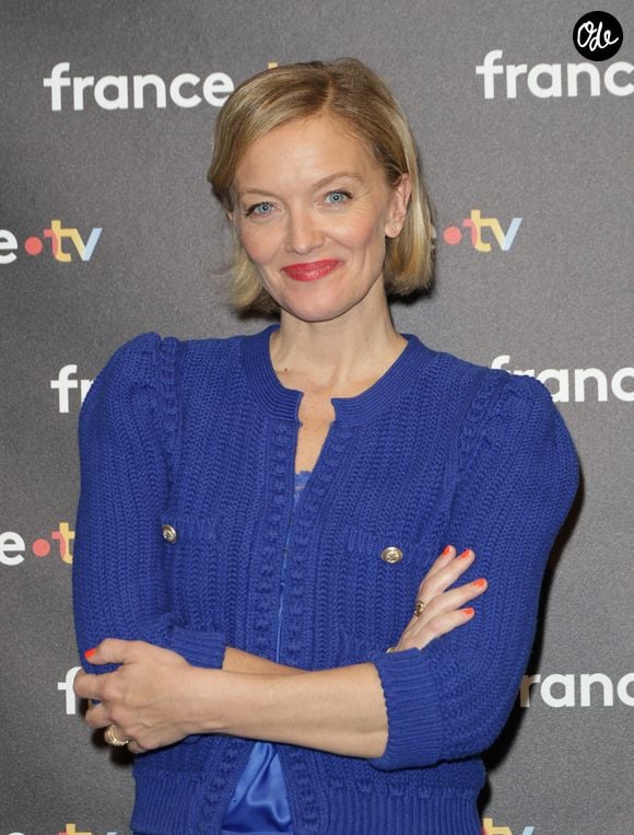 Maya Lauqué - Photocall à l'occasion des 40 ans de l'émission "Télématin" au siège de France Télévisions à Paris le 6 février 2025. © Coadic Guirec/Bestimage