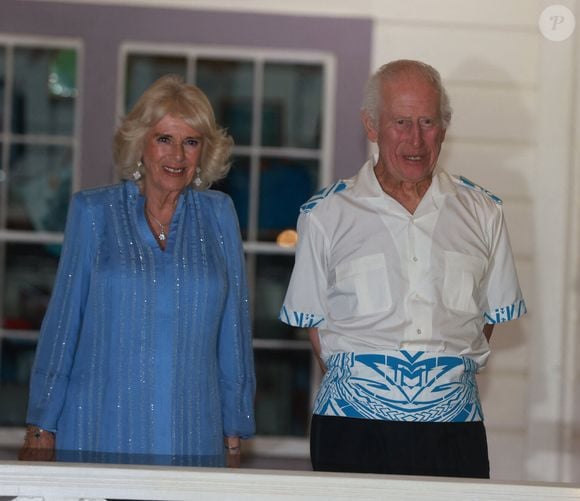 Le roi Charles III d'Angleterre et la reine consort Camilla Parker Bowles lors d'une réception au musée Robert Louis Stevenson dans les Iles Samoa, à l'occasion de leur visite en Australie. Le 25 octobre 2024
© Ian Vogler / MirrorPix / Bestimage