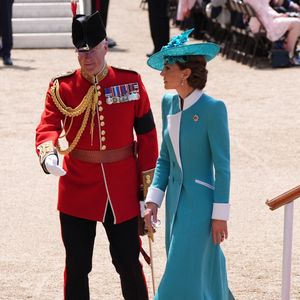 La princesse de Galles lors de la cérémonie de la montée des couleurs à Horse Guards Parade, au centre de Londres, à l'occasion de l'anniversaire officiel du roi Charles III.  Le 14 juin 2025. Photo by Jonathan Brady/PA Wire/ABACAPRESS.COM