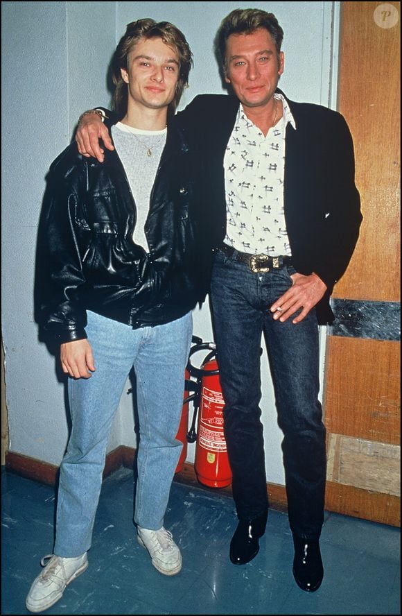David Hallyday et Johnny Hallyday. 

Photo : Agence / Bestimage