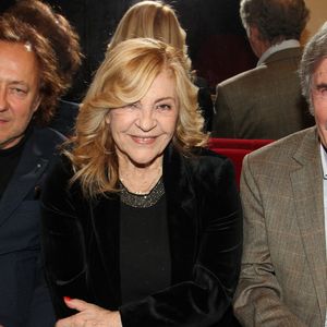 Exclusif - Nicoletta et son mari Jean Christophe Molinier, Bernard Menez - Générale de la pièce de théâtre "Le Cake aux Olives" au théâtre de Passy à Paris le 29 octobre 2024. © Philippe Baldini/Bestimage