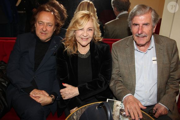 Exclusif - Nicoletta et son mari Jean Christophe Molinier, Bernard Menez - Générale de la pièce de théâtre "Le Cake aux Olives" au théâtre de Passy à Paris le 29 octobre 2024. © Philippe Baldini/Bestimage