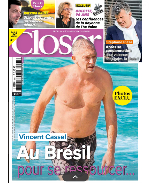 La Une du magazine "Closer" le vendredi 21 février 2025