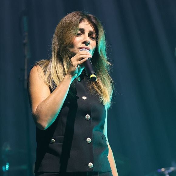 Exclusif - Julie Zenatti - Concert "Et Maintenant", le spectacle hommage à Gilbert Bécaud interprété par Jules Grison avec la participation exceptionnelle de sa fille, Emily Bécaud à l'Olympia, Parisle 17 septembre 2023. © Coadic Guirec/Bestimage