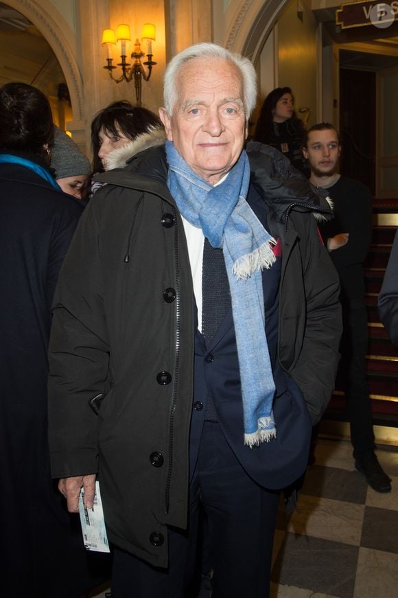 Philippe Labro (vice-président des Césars)  - Générale de la pièce "Quelque part dans cette vie" au théâtre Edouard VII à Paris le 12 février 2018. © Coadic Guirec-Pierre Perusseau/Bestimage