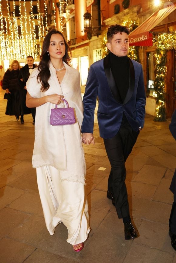 Venise, ITALIE - Alexandra Saint-Mleux et Charles Leclerc assistent à l'événement Elton John in Venice organisé par le groupe Ferretti, au Teatro La Fenice, à Venise.