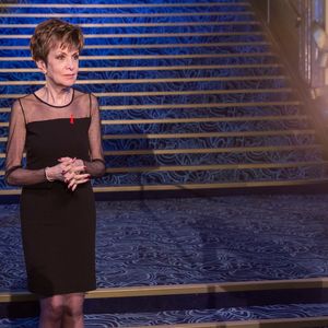 Catherine Laborde - Backstage de l'enregistrement de l'émission "La télé chante pour le Sidaction" aux Folies Bergère à Paris. Gorassini-Moreau/Bestimage