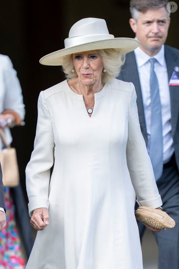 26 juillet 2025 - Réunion du King George & Queen Elizabeth Stakes à Ascot, en présence de Sa Majesté la Reine Camilla (Camilla Parker Bowles, reine consort d'Angleterre). GOFF  / BESTIMAGE